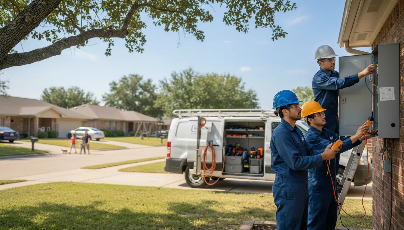 Certified electrician providing emergency electrical services in Evant, TX